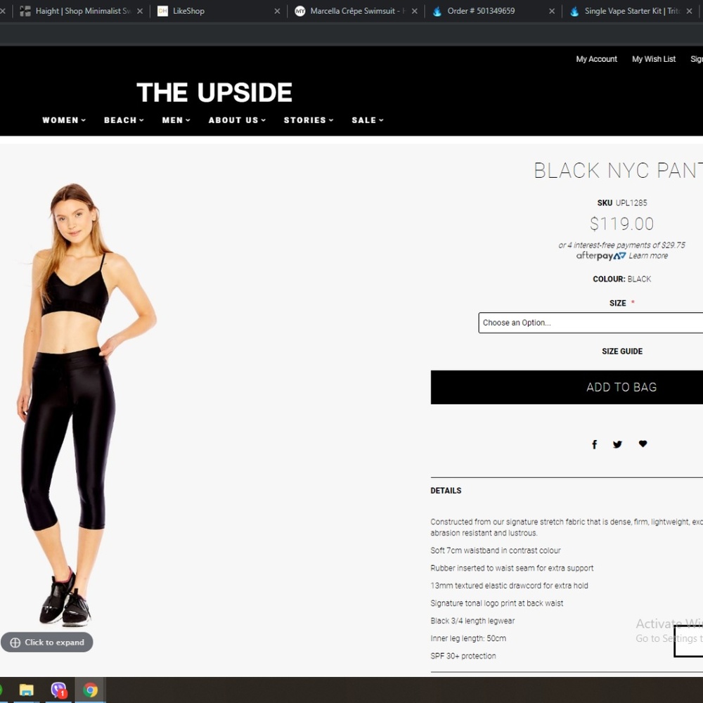 THE UPSIDE BLACK NYC PANT
